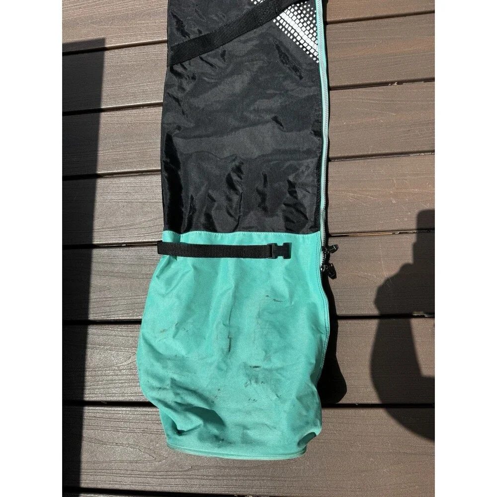 Vintage Neon Retro 90’s Teal Orange Black Salomon Club Ski Bag 83.5” x 12.25”